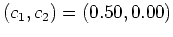 $(c_1,c_2)=(0.50,0.00)$