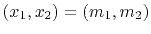 $(x_1,x_2)=(m_1,m_2)$