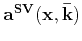 $ \mathbf{a^{P}(\mathbf{x},\mathbf{\bar{k}})}$