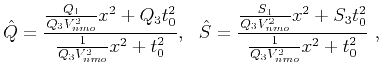 $\displaystyle \hat{Q} = \frac{\frac{Q_1}{Q_3V^2_{nmo}}x^2 + Q_3t^2_0}{\frac{1}{...
...ac{\frac{S_1}{Q_3V^2_{nmo}}x^2 + S_3t^2_0}{\frac{1}{Q_3V^2_{nmo}}x^2 + t^2_0}~,$