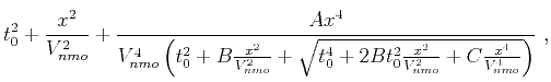 $\displaystyle t_0^2 + \frac{x^2}{V^2_{nmo}} + \frac{Ax^4}{V^4_{nmo}\left(t_0^2 ...
...o}}+\sqrt{t_0^4+2Bt_0^2\frac{x^2}{V^2_{nmo}}+C\frac{x^4}{V^4_{nmo}}} \right)}~,$