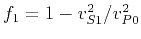 $ f_1 = 1-v^2_{S1}/v^2_{P0}$