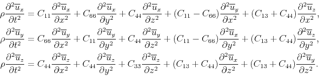 \begin{displaymath}\begin{split}\rho\frac{\partial^2{\overline{u}_x}}{\partial t...
...4})\frac{\partial^2{\overline{u}_y}}{\partial z^2}. \end{split}\end{displaymath}